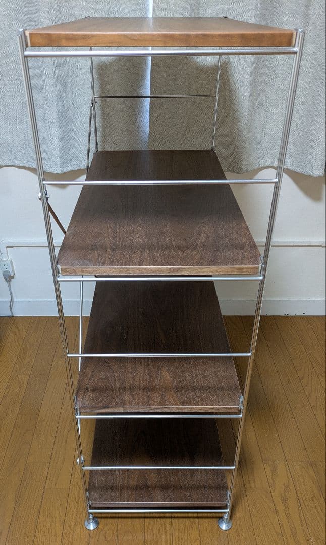 無印良品ブラウン木製ラック 4段