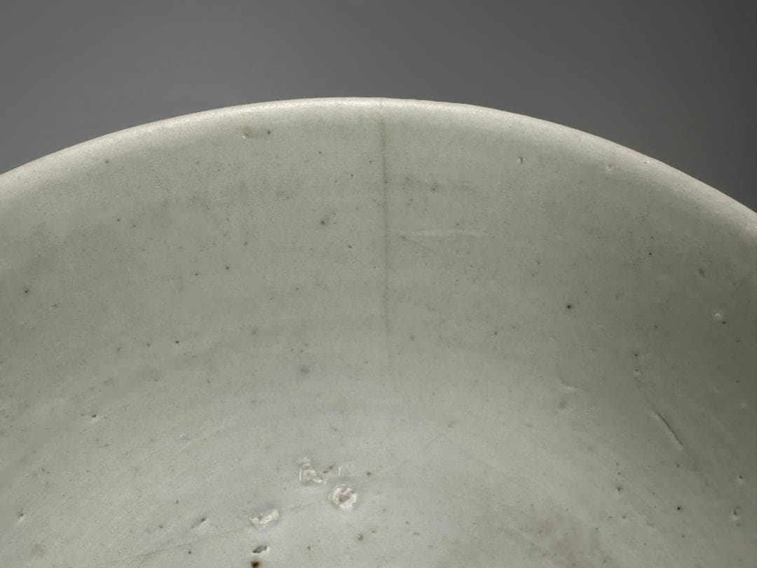 韓国美術　李朝時代李朝　白磁　台皿　李朝祭器台　白磁高足台 高足盤 朝鮮古陶磁