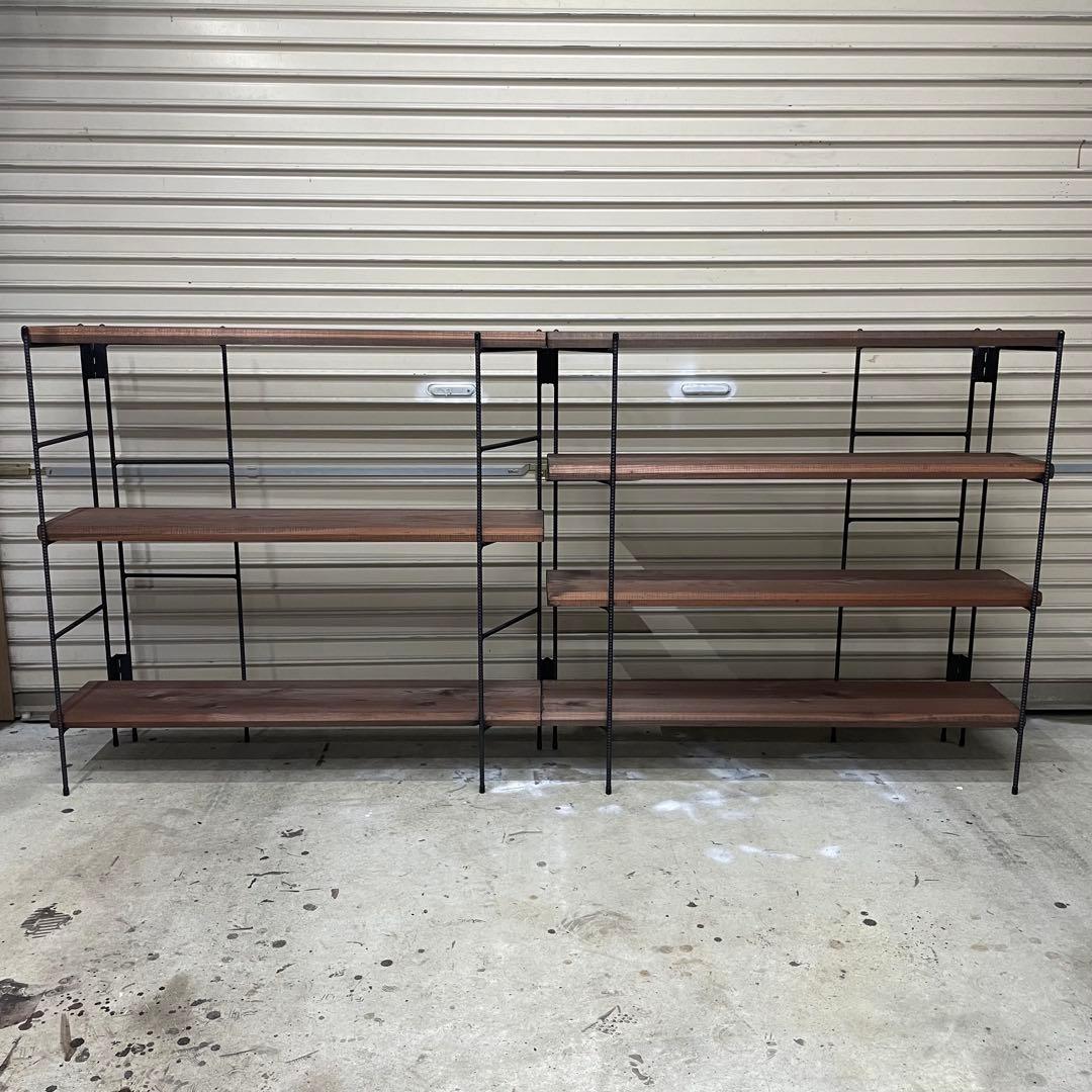 新商品‼️手作りアイアン家具 折り畳みラック 西海岸インテリア 幅200cm