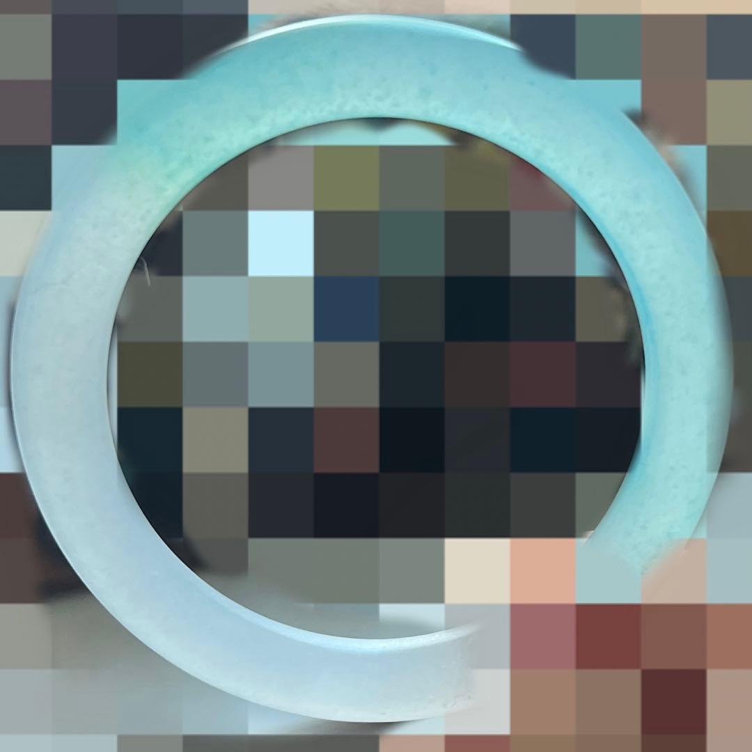 翡翠バングル　パワストーンバングル　飄花　半山水翡翠　藍水翡翠　ヒスイ　天然