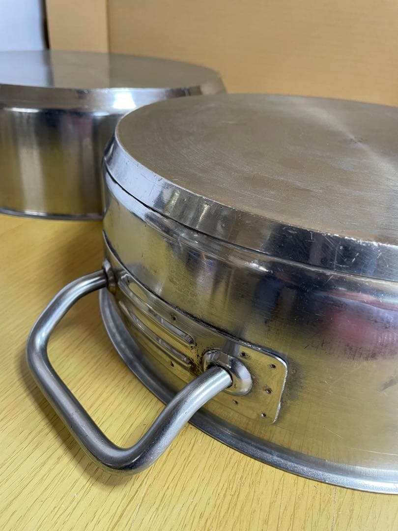 ステンレス製　両手鍋　2セット