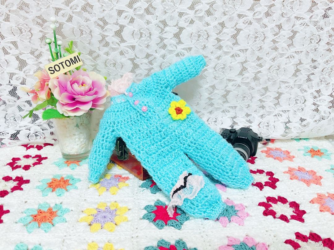 手編みのdayuanbaoドール用 きつねドール服セット