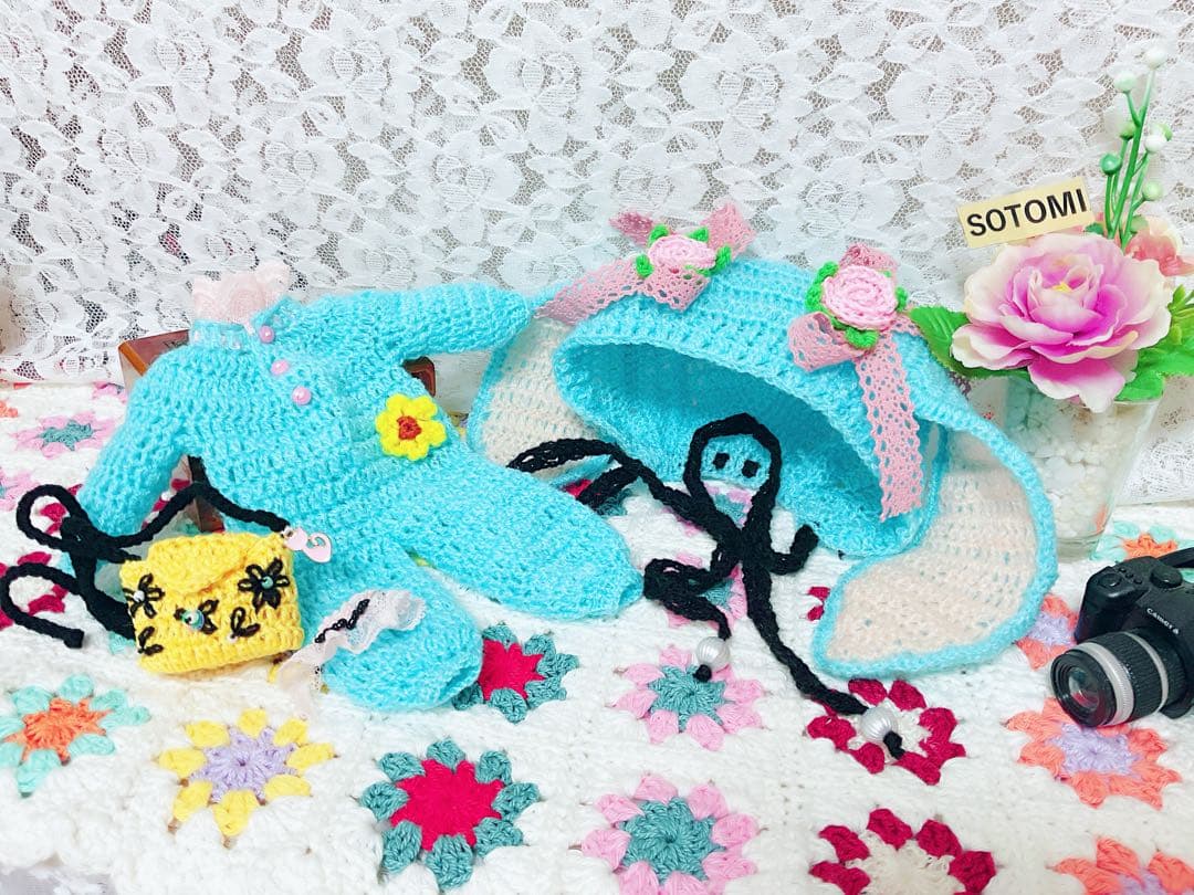 手編みのdayuanbaoドール用 きつねドール服セット