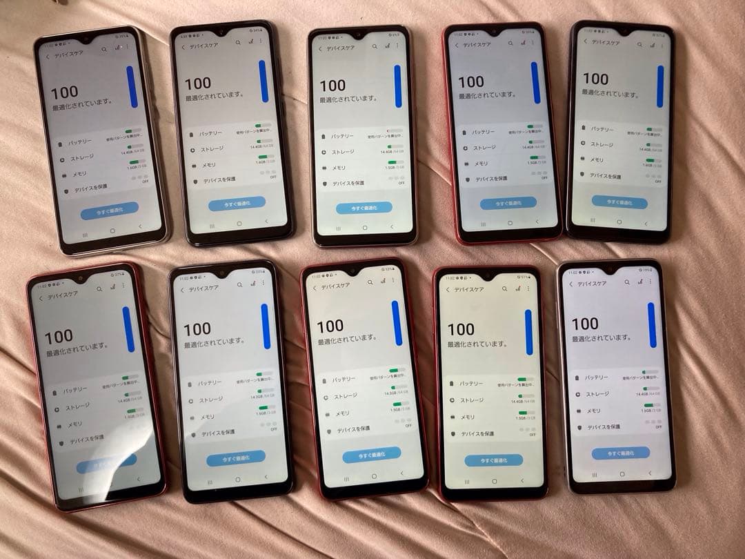 q&nGALAXY A21 カラー3種類初期化済み20個docomo3.4