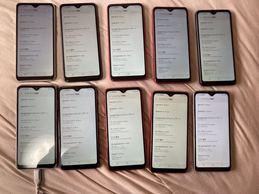 q&nGALAXY A21 カラー3種類初期化済み20個docomo3.4