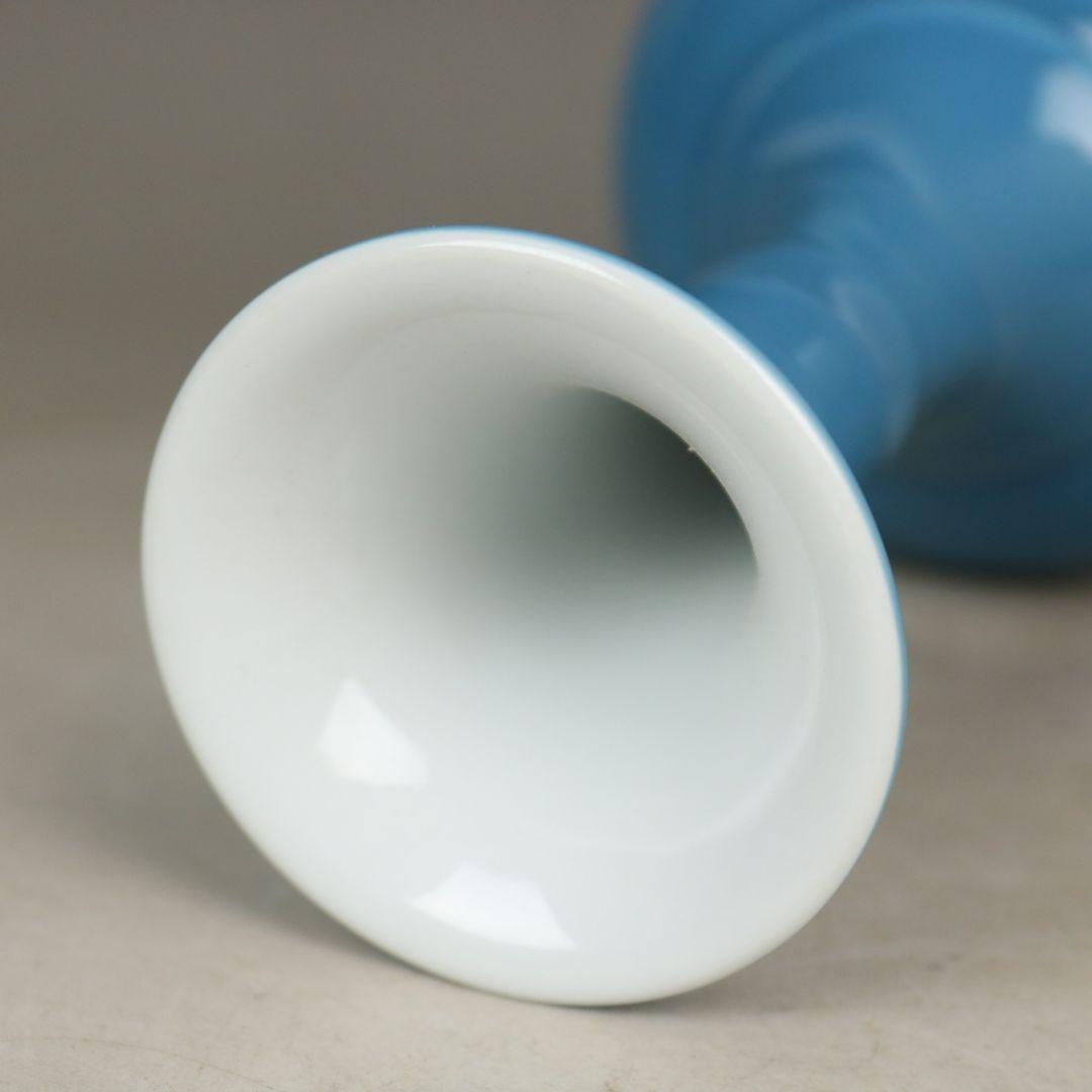 天青釉賞瓶  景徳鎮 陶磁器 装飾品 現代工芸品  美術品 置物