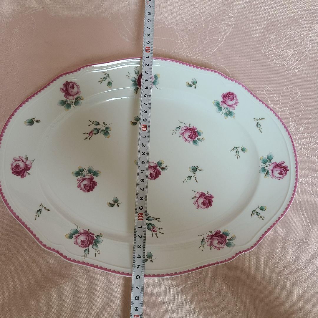 リチャードジノリ　アンティックローズ　オーバルプレート　を135