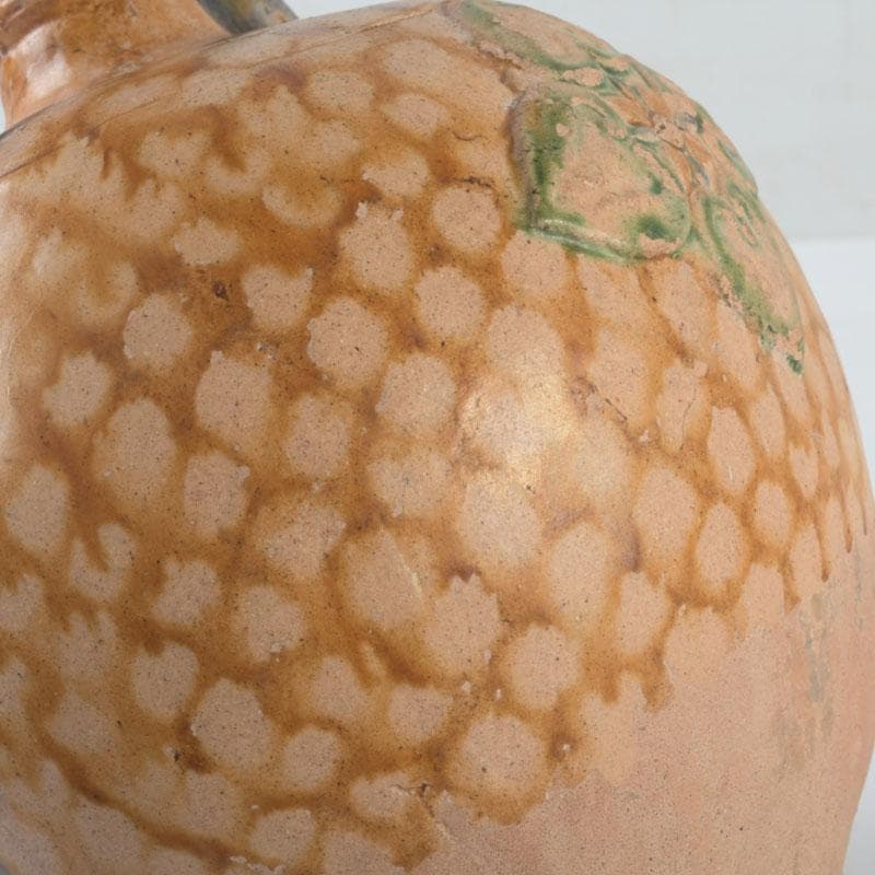 中国　唐三彩　神獣　双耳壷　花入　時代箱　V　9922A