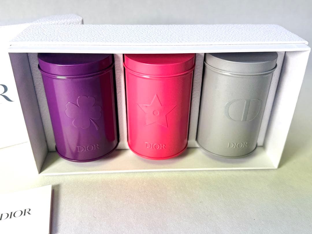 新品未使用 Dior ノベルティ キャニスター 缶ケース3個セット