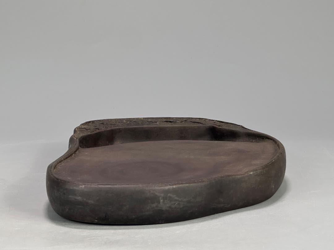 UM10SZW　中国美術　書道具　文房具　硯　松鶴文端渓硯　時代硯　唐物