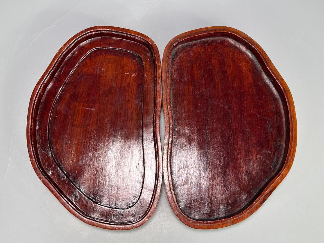 UM10SZW　中国美術　書道具　文房具　硯　松鶴文端渓硯　時代硯　唐物