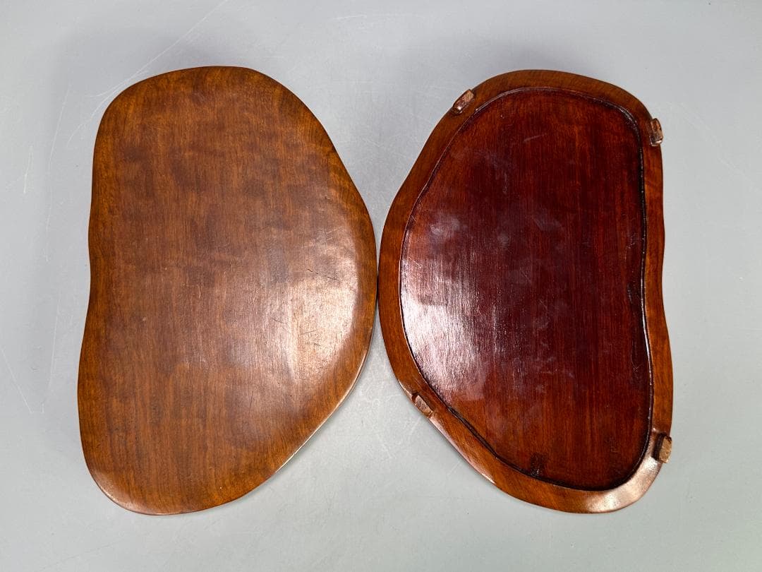 UM10SZW　中国美術　書道具　文房具　硯　松鶴文端渓硯　時代硯　唐物