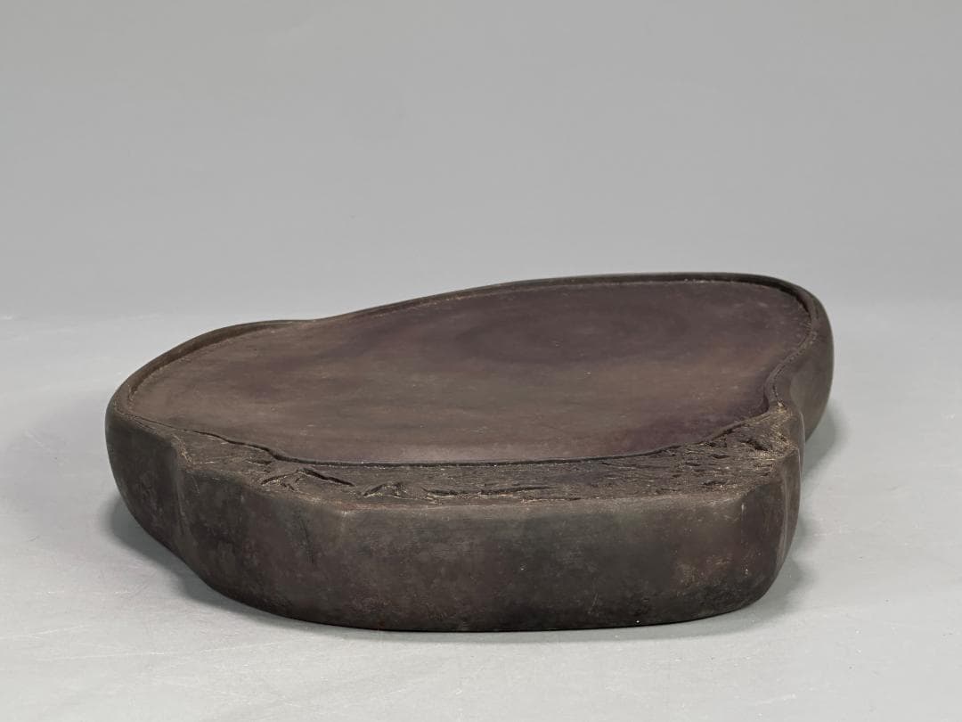 UM10SZW　中国美術　書道具　文房具　硯　松鶴文端渓硯　時代硯　唐物