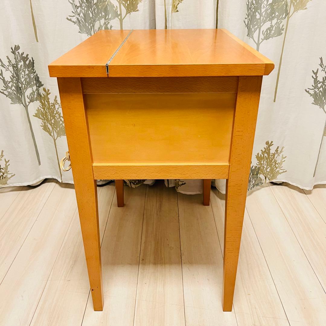 【日進木工】鏡付き ドレッサーデスク コンパクト収納・コンセント付き