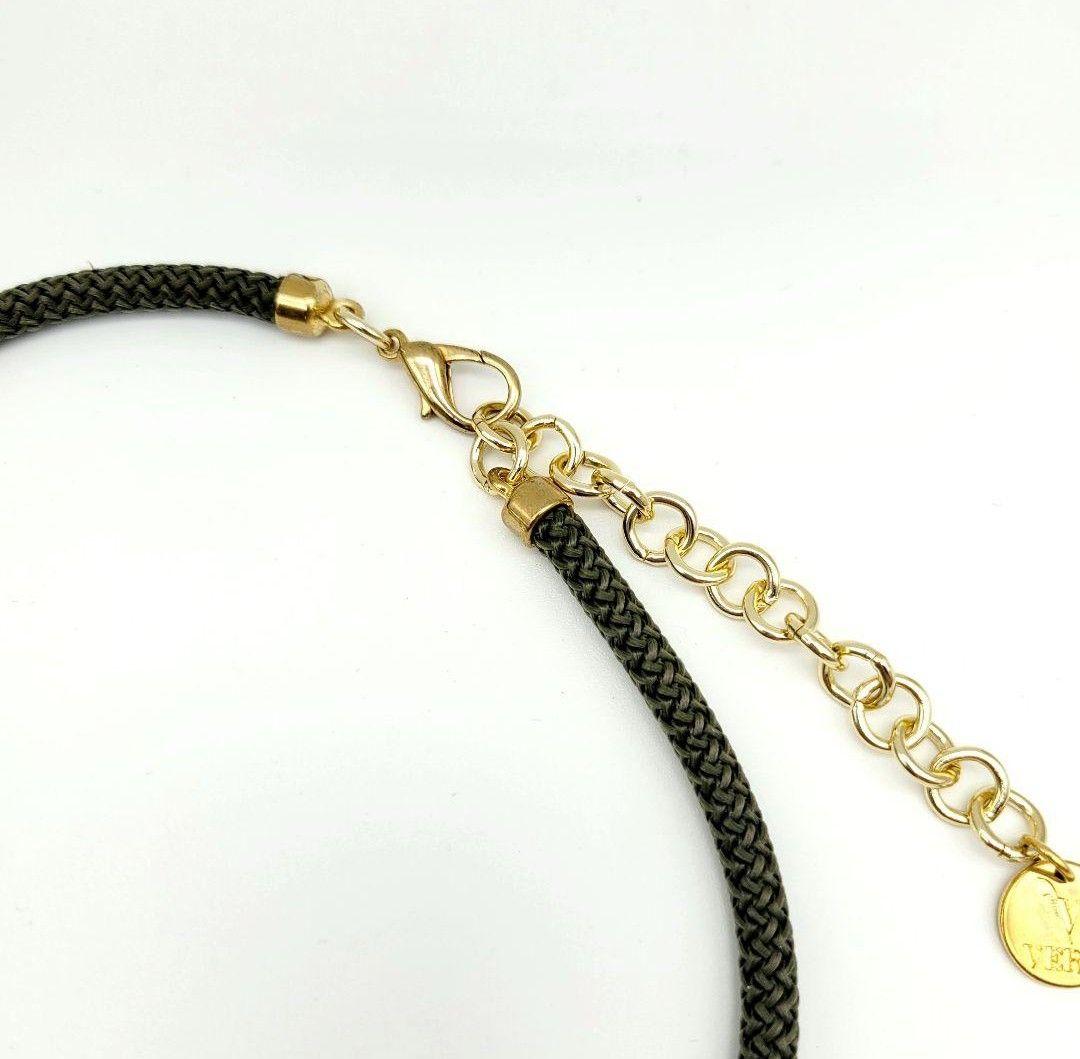 イタリア製ベネチアンガラス　カタツムリデザインネックレス　グリーン