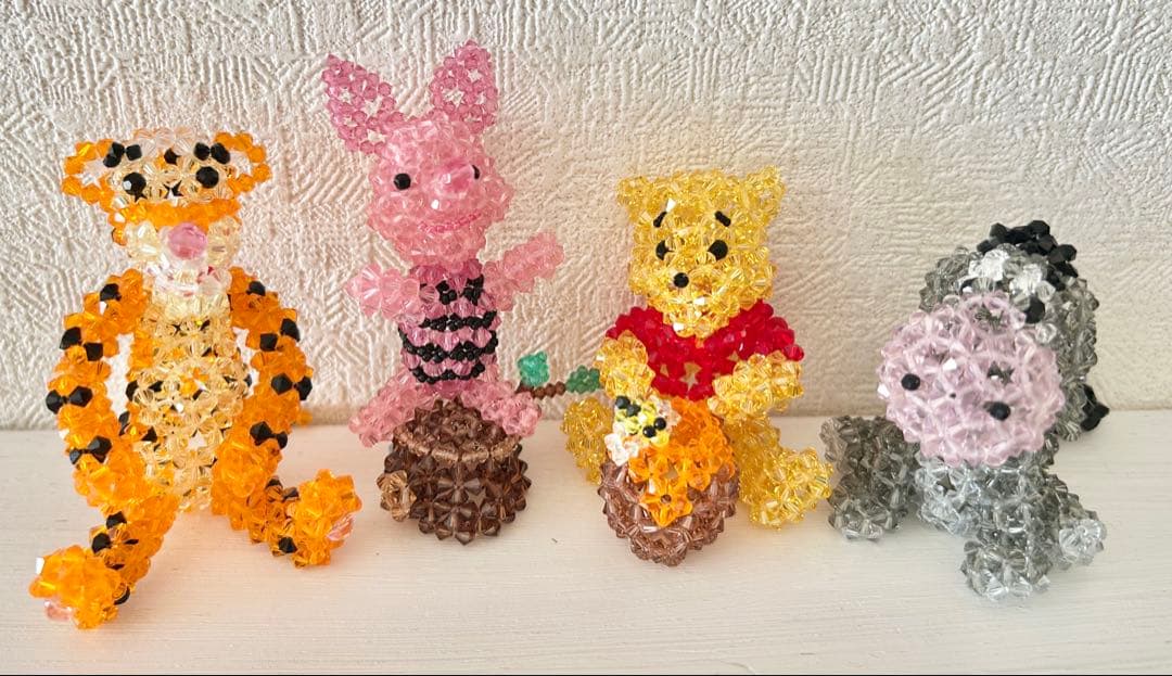 プーさんと仲間たち◆スワロフスキー◆置物◆ハンドメイド