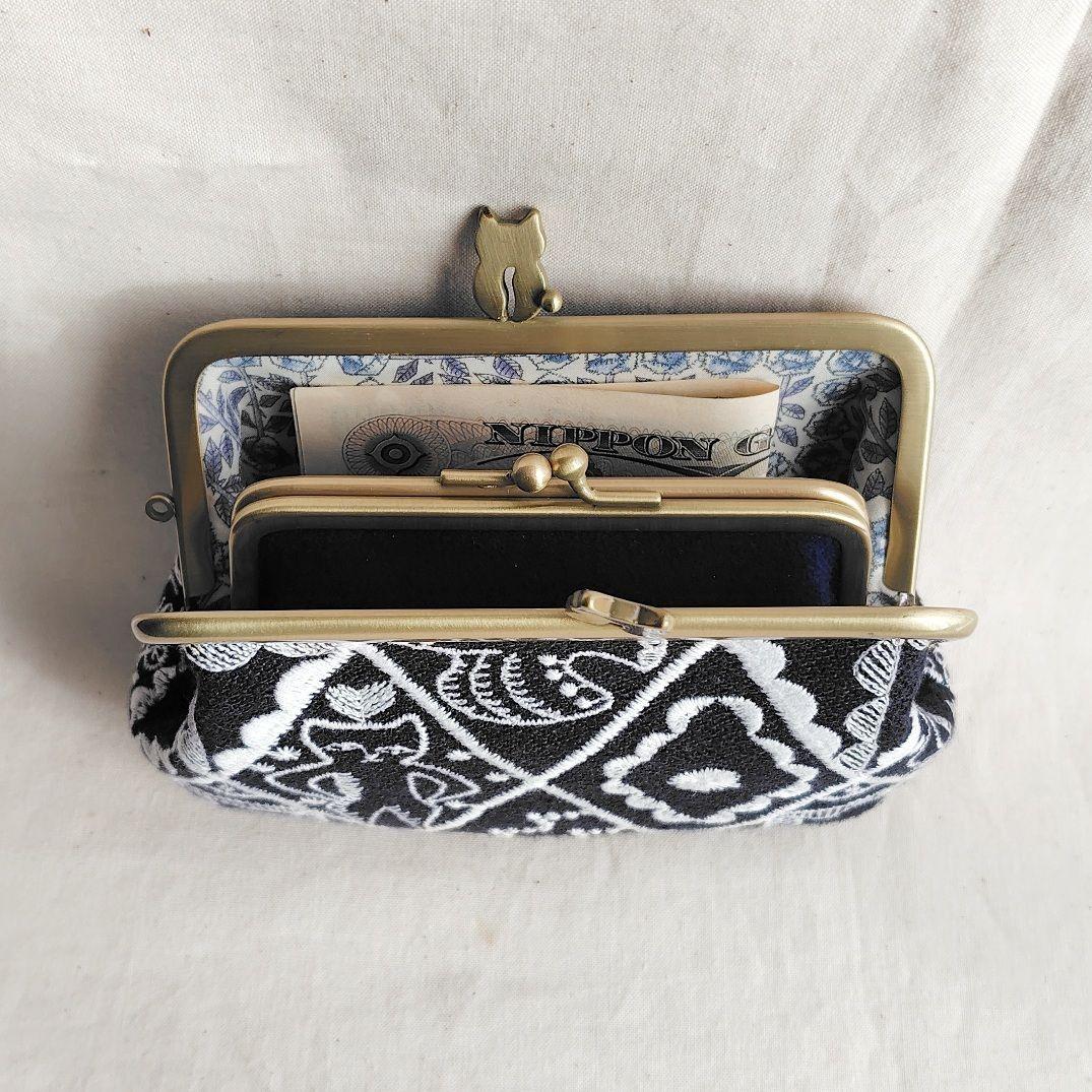 ミナペルホネン シンフォニー 親子がま口（ネコ） 財布