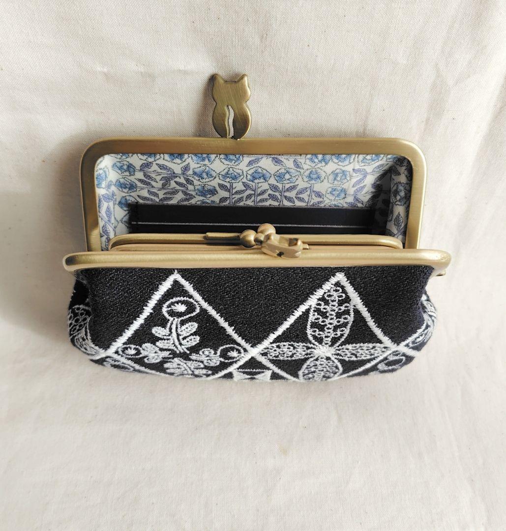 ミナペルホネン シンフォニー 親子がま口（ネコ） 財布