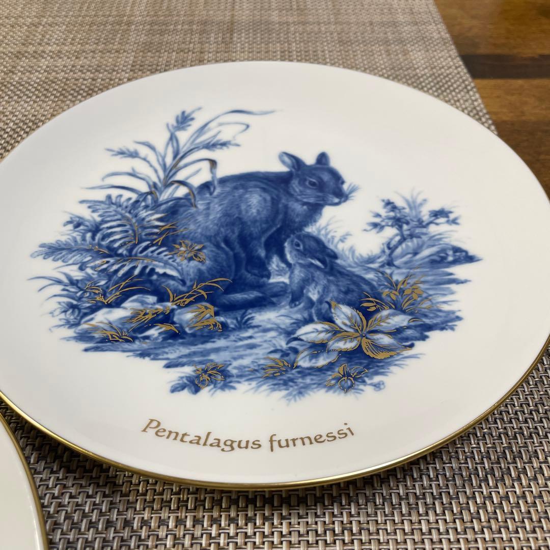 ・日本保護動物シリーズ・５枚セット・マイセン・直径１８.5cm・Meissen・
