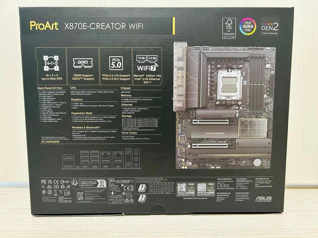 ★超美品・納品書付★ASUS ProArt X870E-CREATOR WIFI