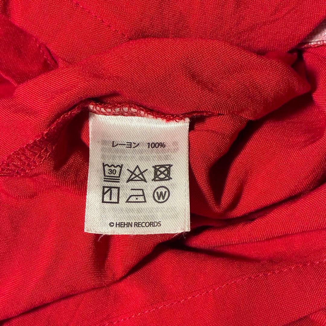 Hehn Records 赤 ボタンアップシャツ