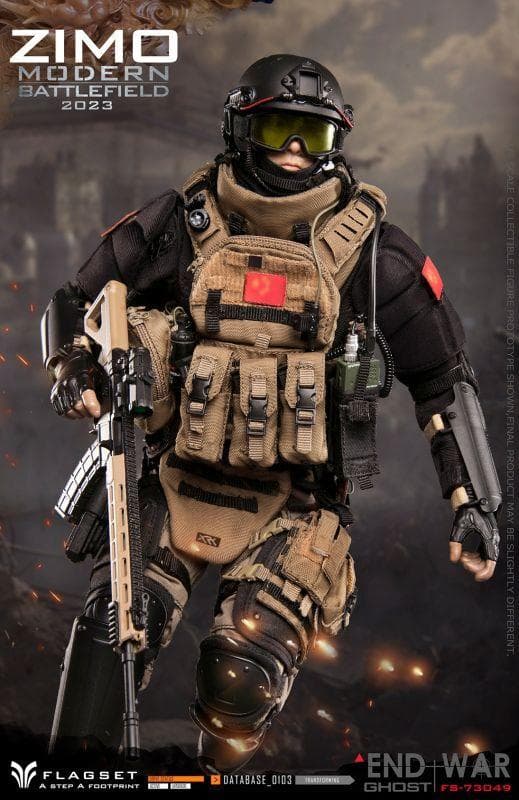 ミリタリー 1/6Modern Battlrfield End War Ghost Zimo
