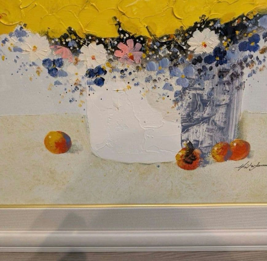 平山 講平 花瓶の花　絵画