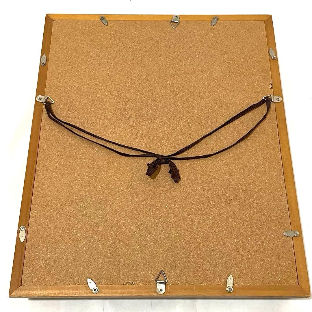 ルノワール　わら束を持つ少女 木製フレーム付き　油彩画/花を持つ少女