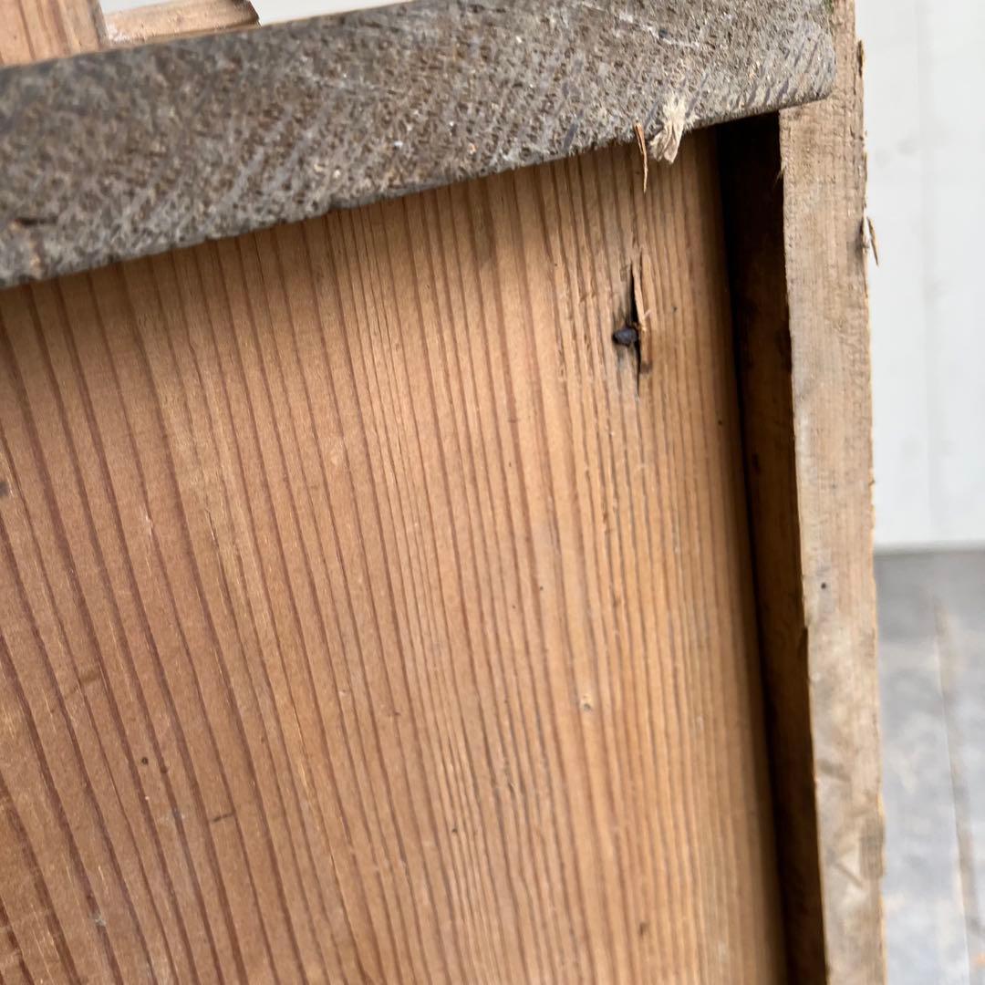 アンティーク 木製 ローボード ベンチ 本棚 無垢材 無塗装 シャビー z649