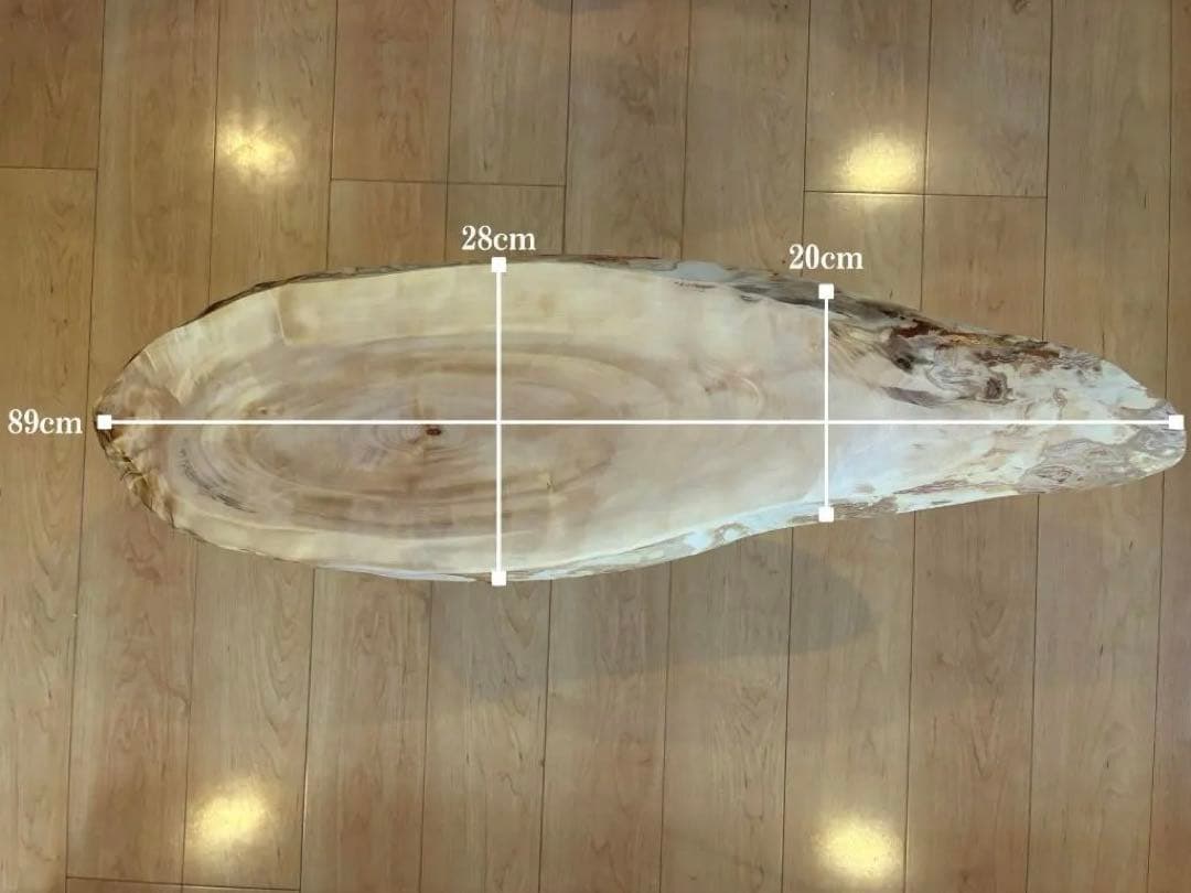 【一点もの】国産栃（トチ）の一枚板 サイドテーブル 天然木 無垢材