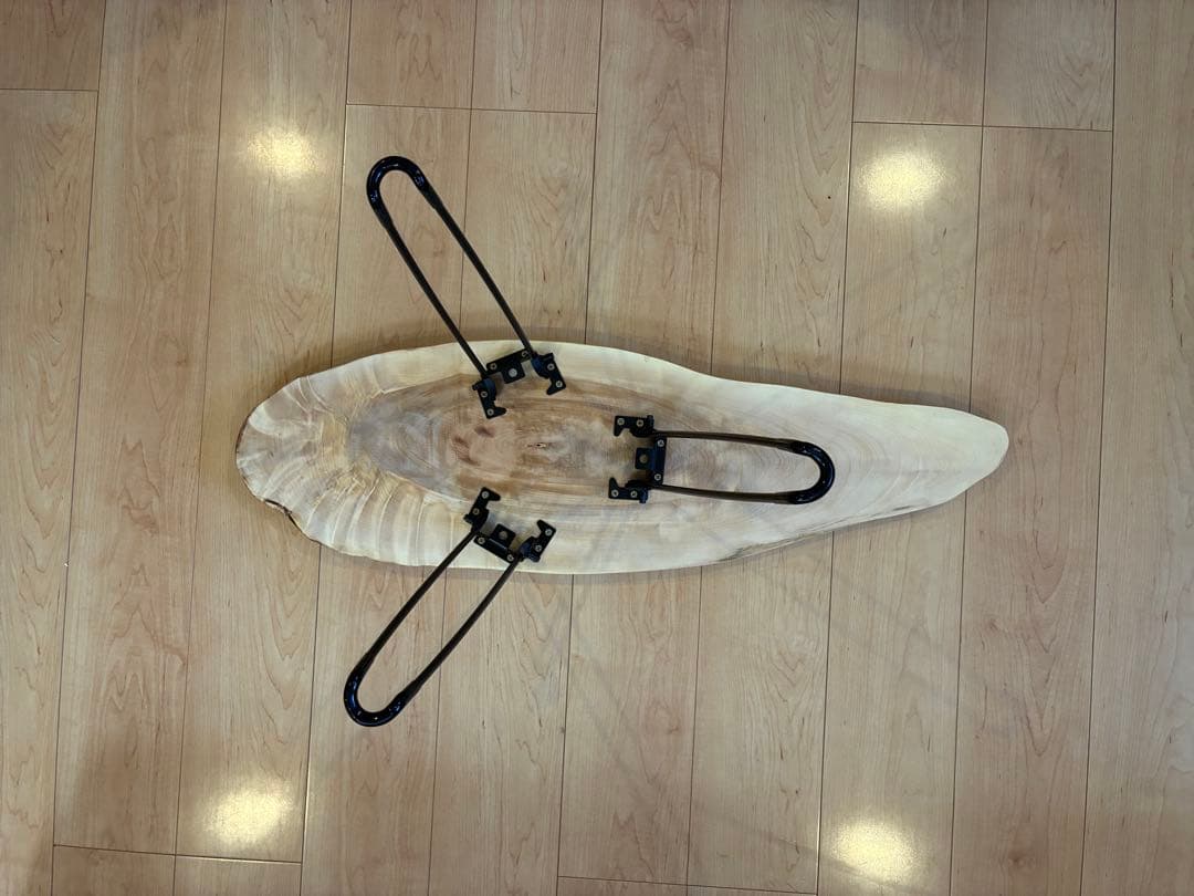 【一点もの】国産栃（トチ）の一枚板 サイドテーブル 天然木 無垢材