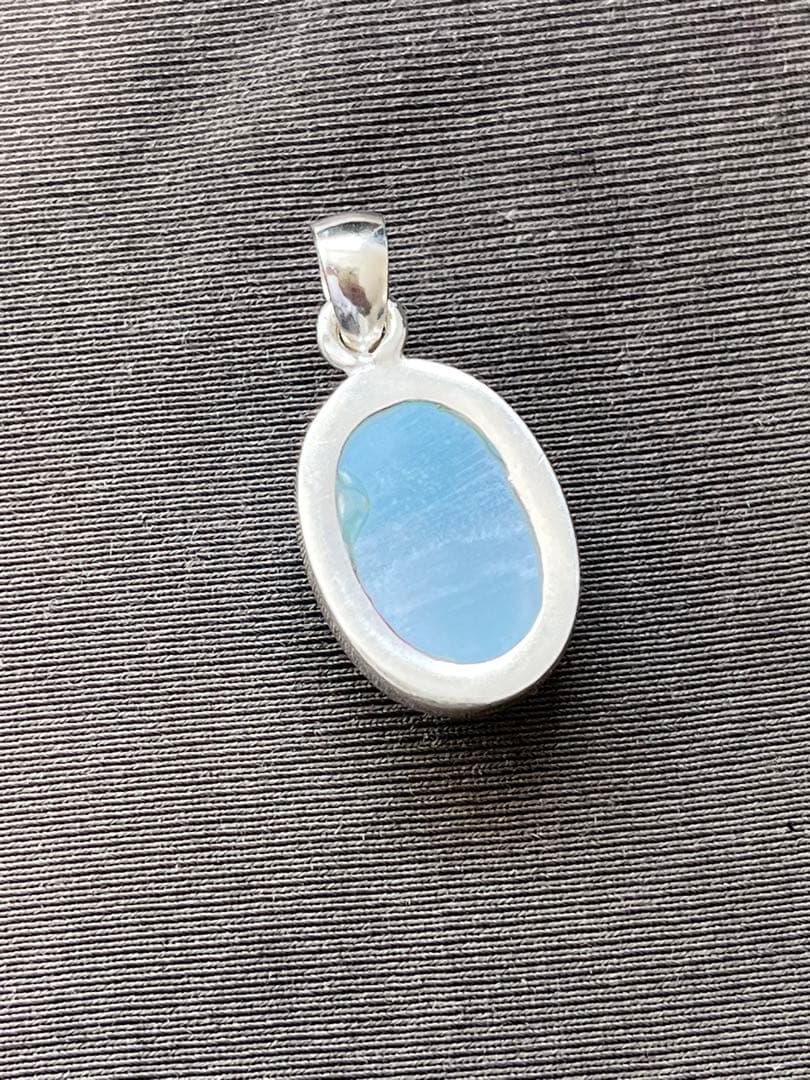 天然石ラリマー☆高品質！オーバル型ペンダントトップ②☆模様が美しい＆形が綺麗！