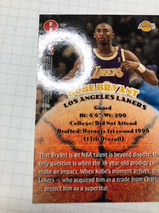 コービーブライアント ルーキーカード 1996年TOPPS R9