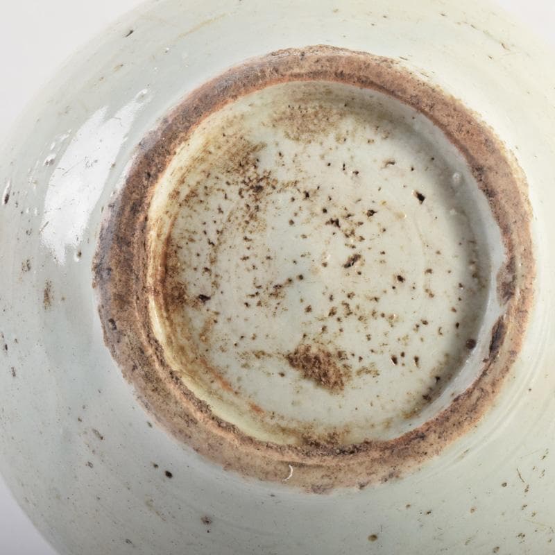 朝鮮美術　李朝　高麗白磁　染付　花草文　細口瓶　花瓶　時代箱付　V　8286A