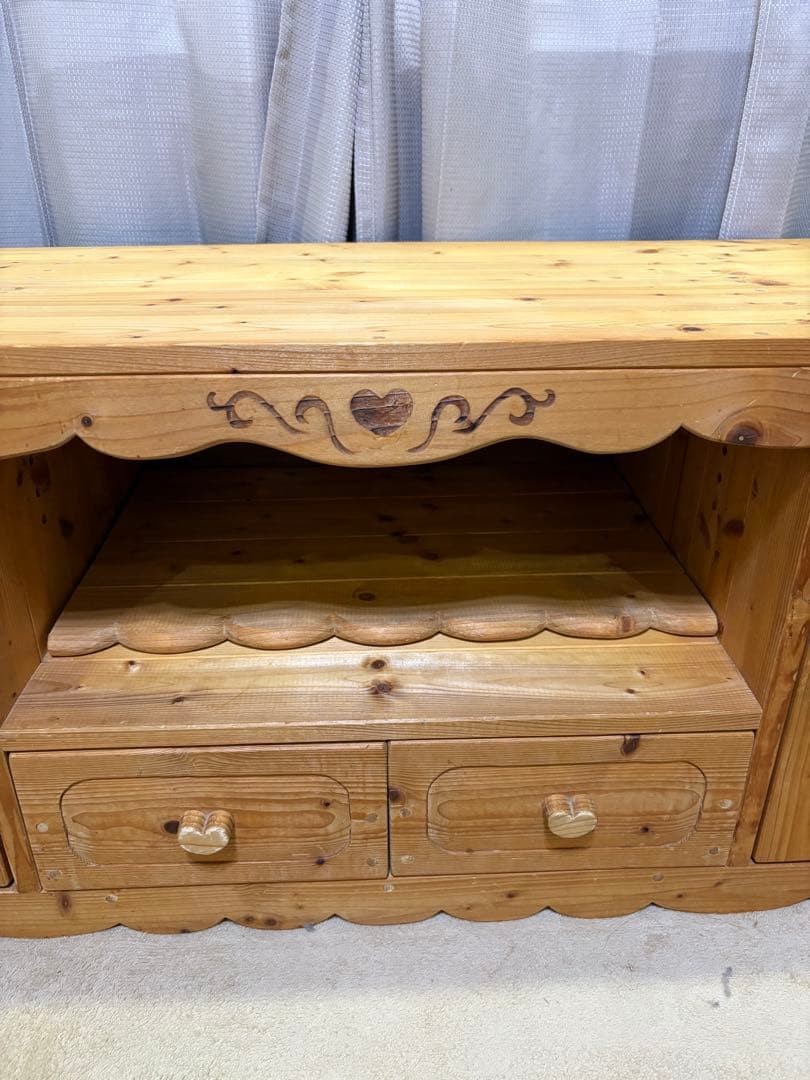 カントリー家具　テレビボード　ハート