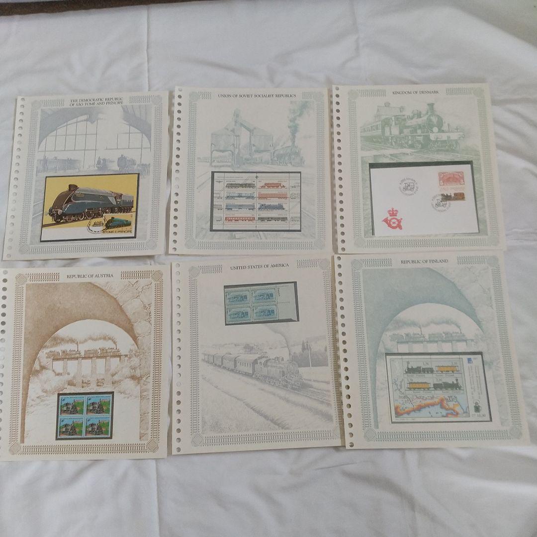 世界の鉄道 切手 コレクション TRAINS OF THE WORLD