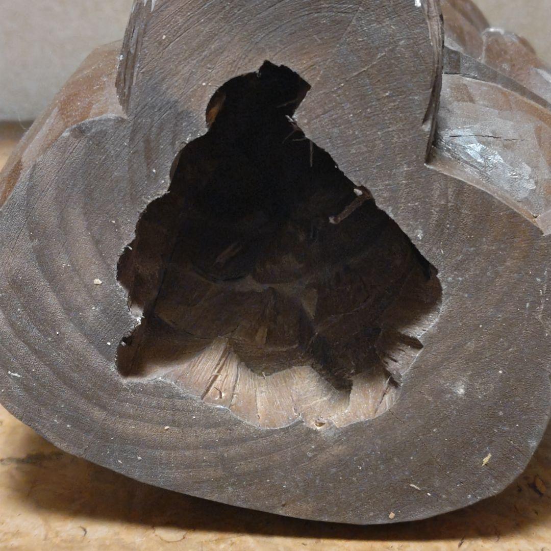 希少時代木彫　クスノキ一刀彫大黒天像36cm 香木骨董縁起飾品美術品骨董品茶道具