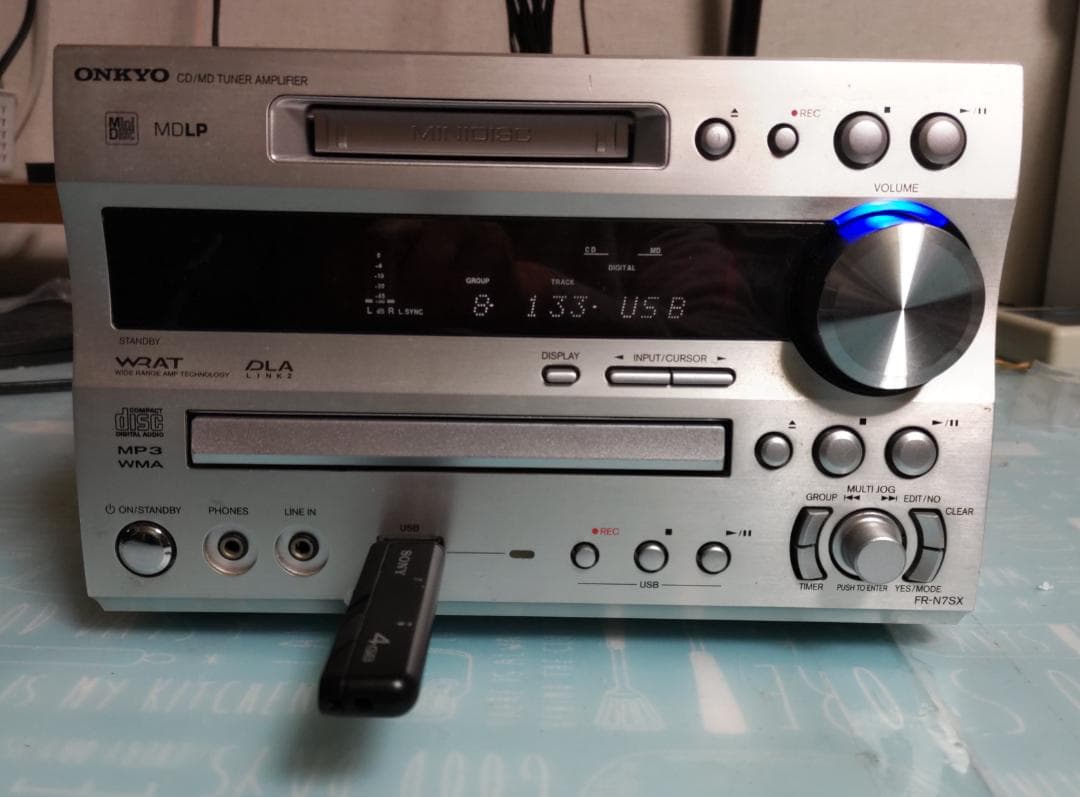 ONKYO オンキョー FR-N7SX CD/MD/USB コンポ 動作良好