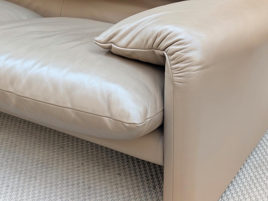 美品☆Cassina／カッシーナ／675 MARALUNGA／マラルンガ／3人掛