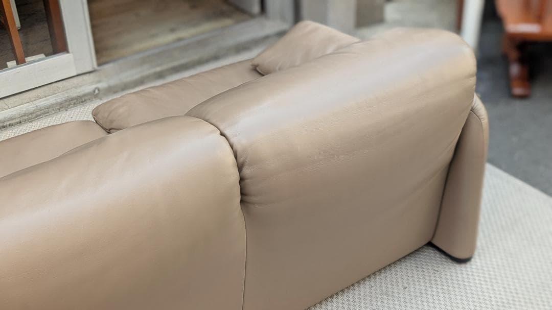 美品☆Cassina／カッシーナ／675 MARALUNGA／マラルンガ／3人掛