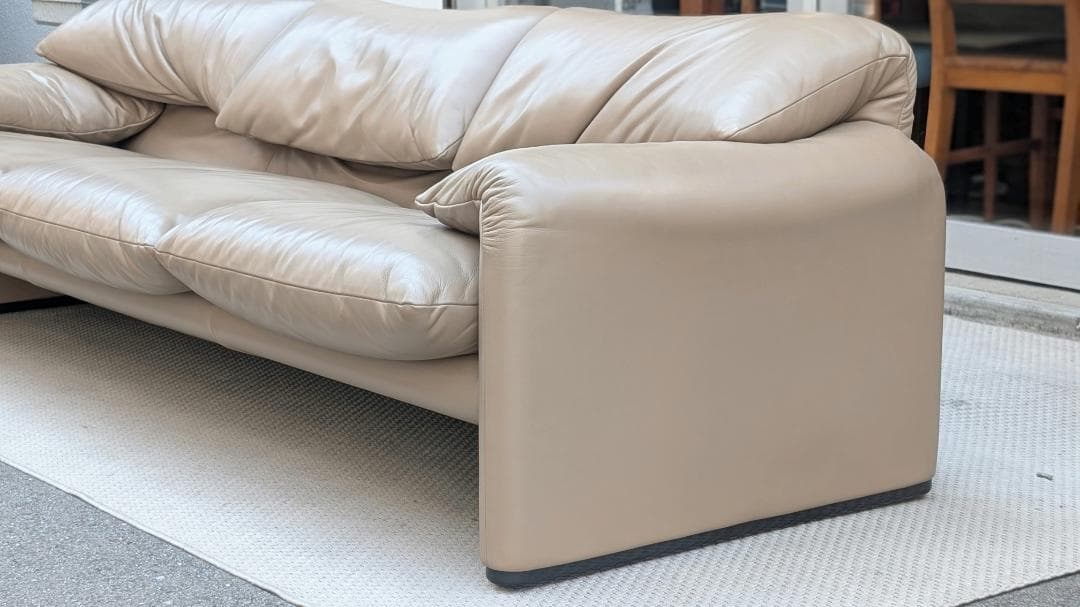 美品☆Cassina／カッシーナ／675 MARALUNGA／マラルンガ／3人掛