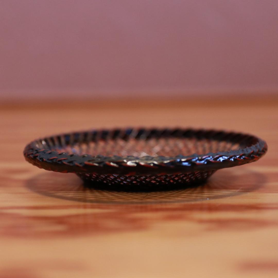 未使用紀州漆器菓子器おしぼり置き５枚茶托5枚セット伝統工芸品菓子鉢漆塗り黒江塗り