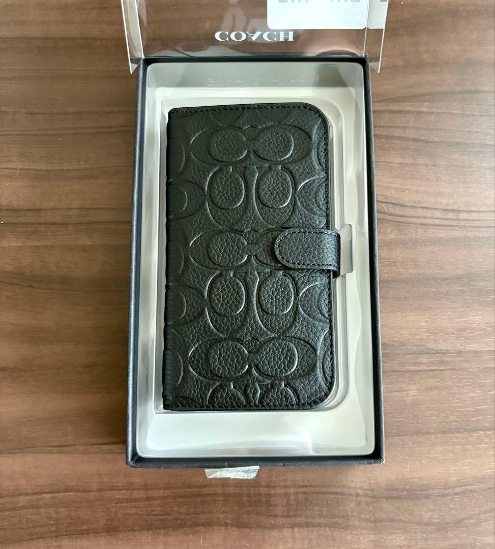 COACH iPhone 2021ケース シグネチャー ブラックケース