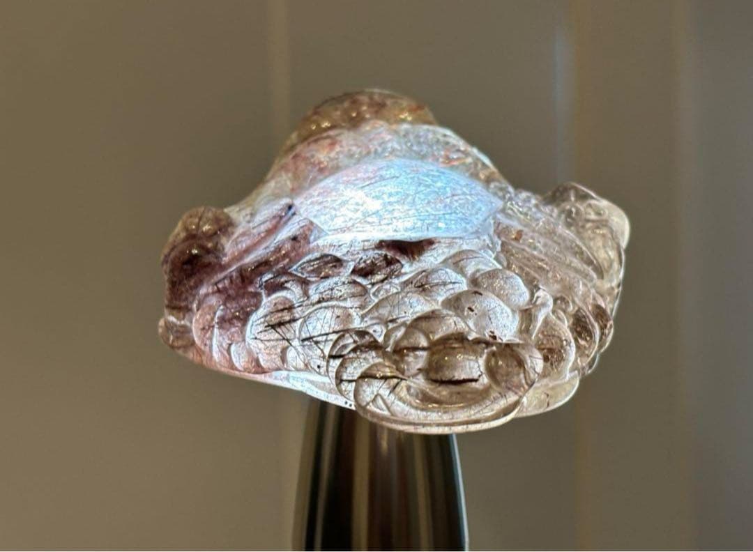 【金・財・商売・子宝・安産】三脚蛙・銭蛙⭐️ゴールド・レッド・ガーデン入りルチル