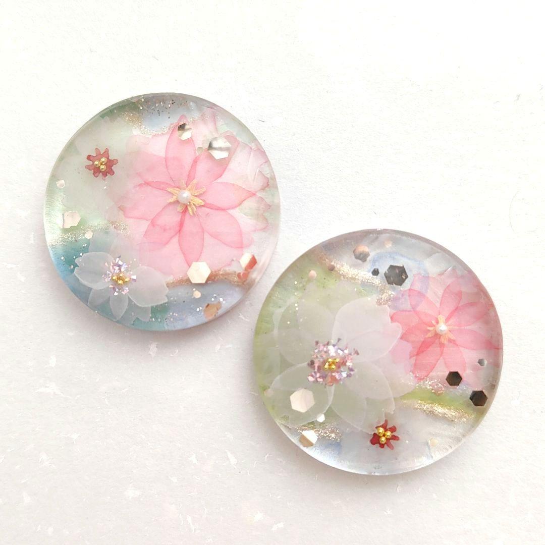 【727】ハンドメイド　レジン　ヘアゴム　ポニーフック