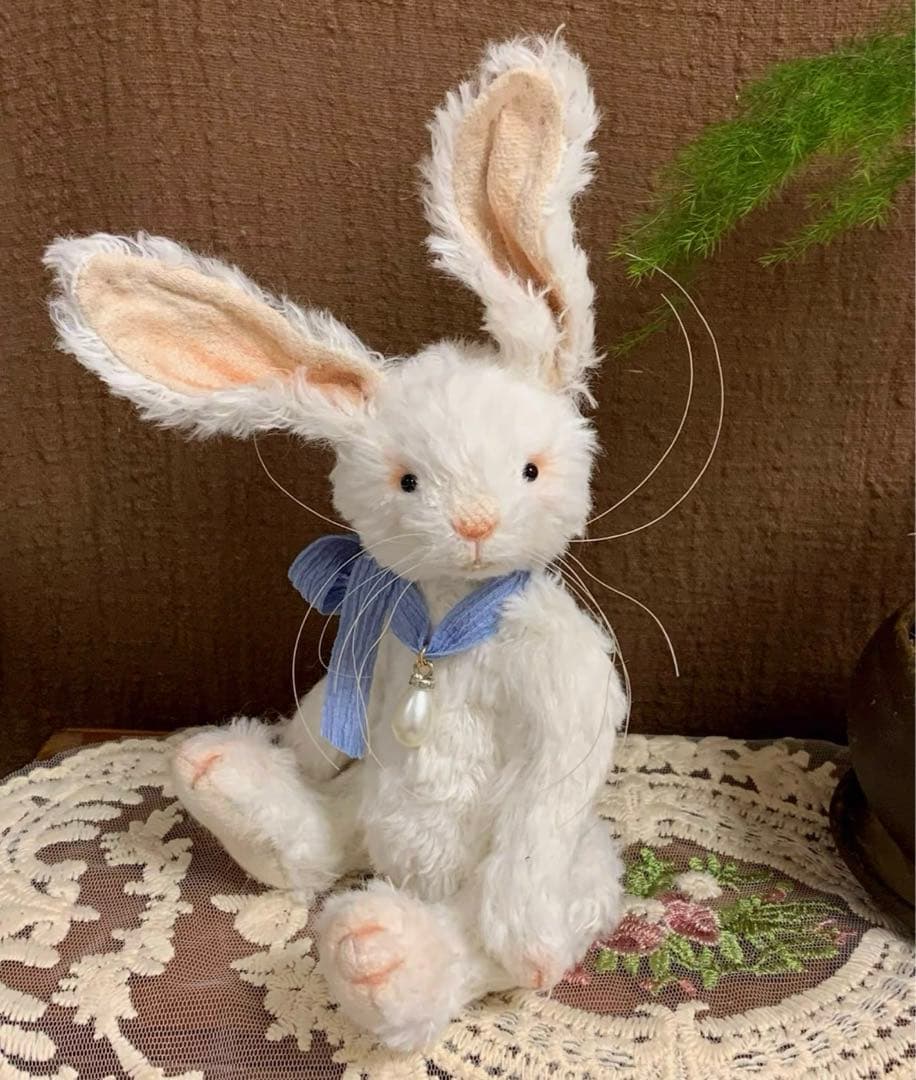 長いお耳のうさぎ アーティストベア 海外作家様 ハンドメイド テディベア バニー