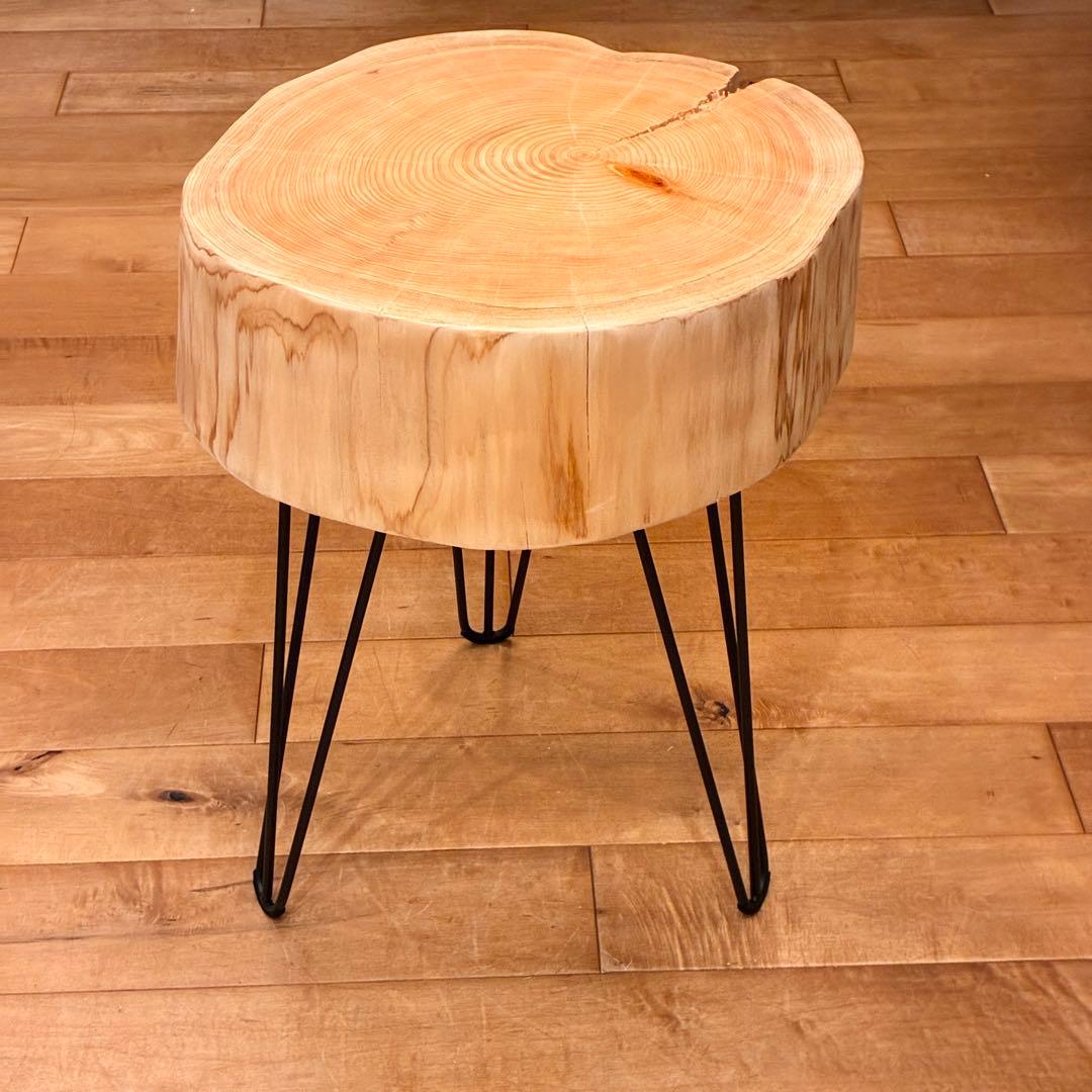 【Hinoki Iron Table 】No.1593