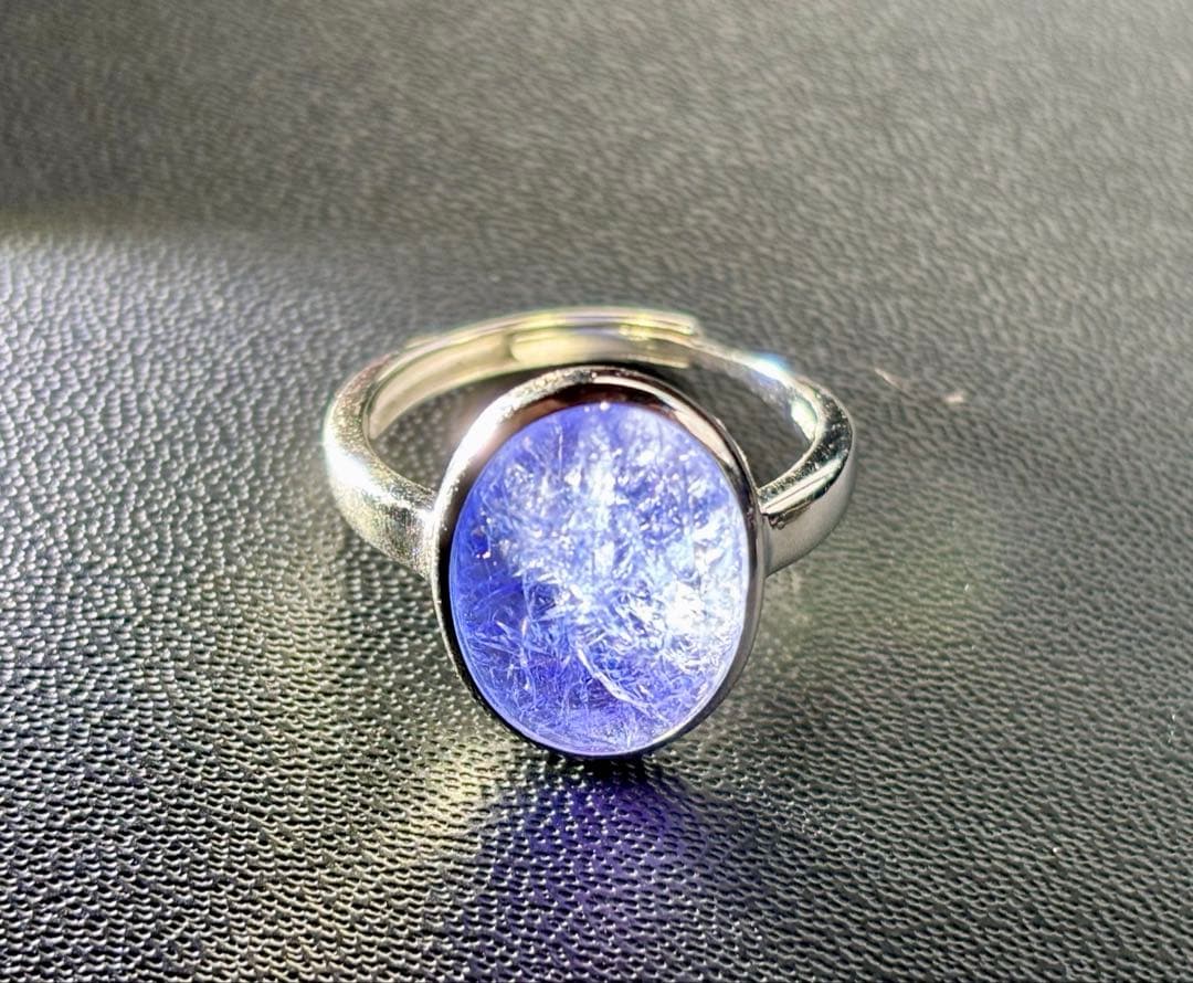 究極品質　霊力纏いし魔法の聖石　幻のロイヤルブルーフラワータンザナイトのリング