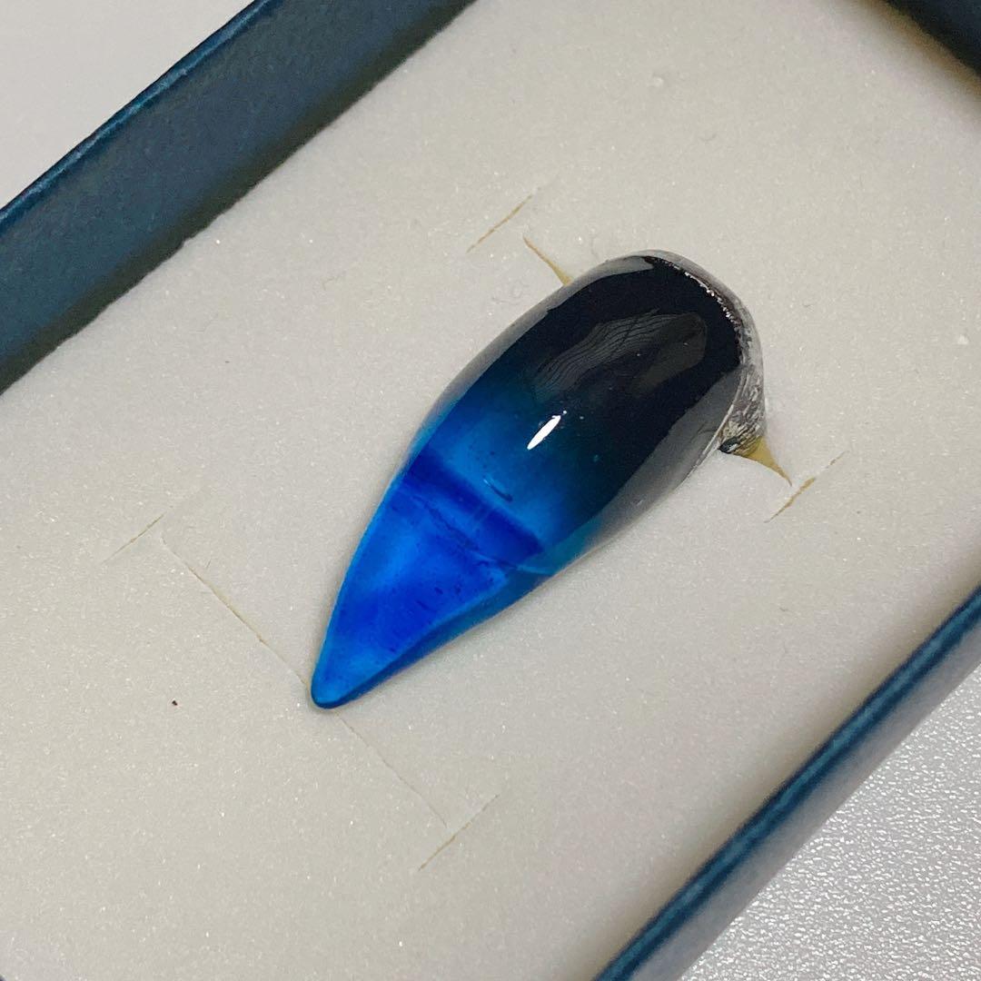 ネイルリング　グラデーションリング ブルー系 青　指輪　小指　薬指