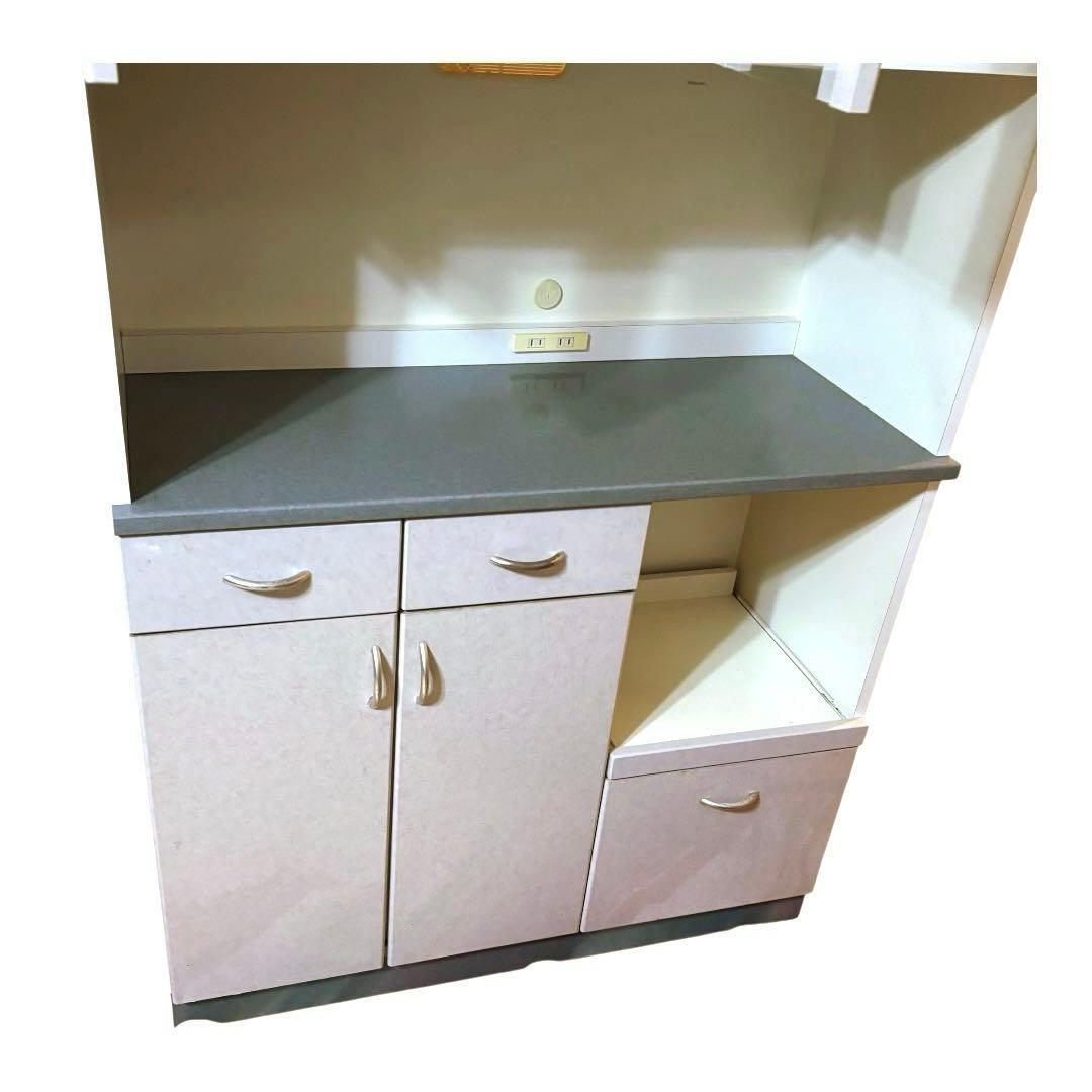 食器棚　キッチンボード　ホワイト　白　キッチン　収納